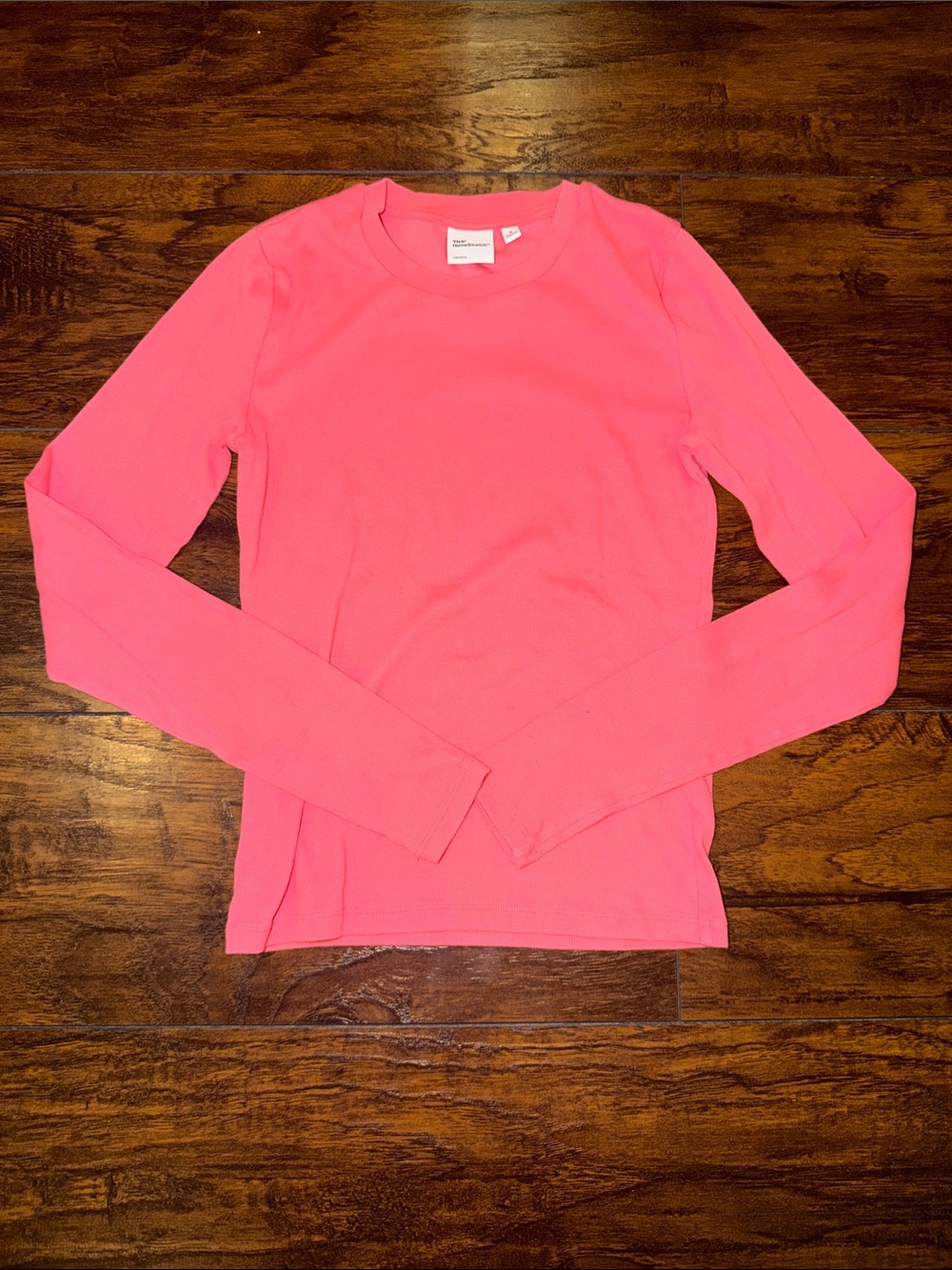 Aritzia Women’s TNA Homestretch Long Sleeve Crewneck Top - Hot Pink